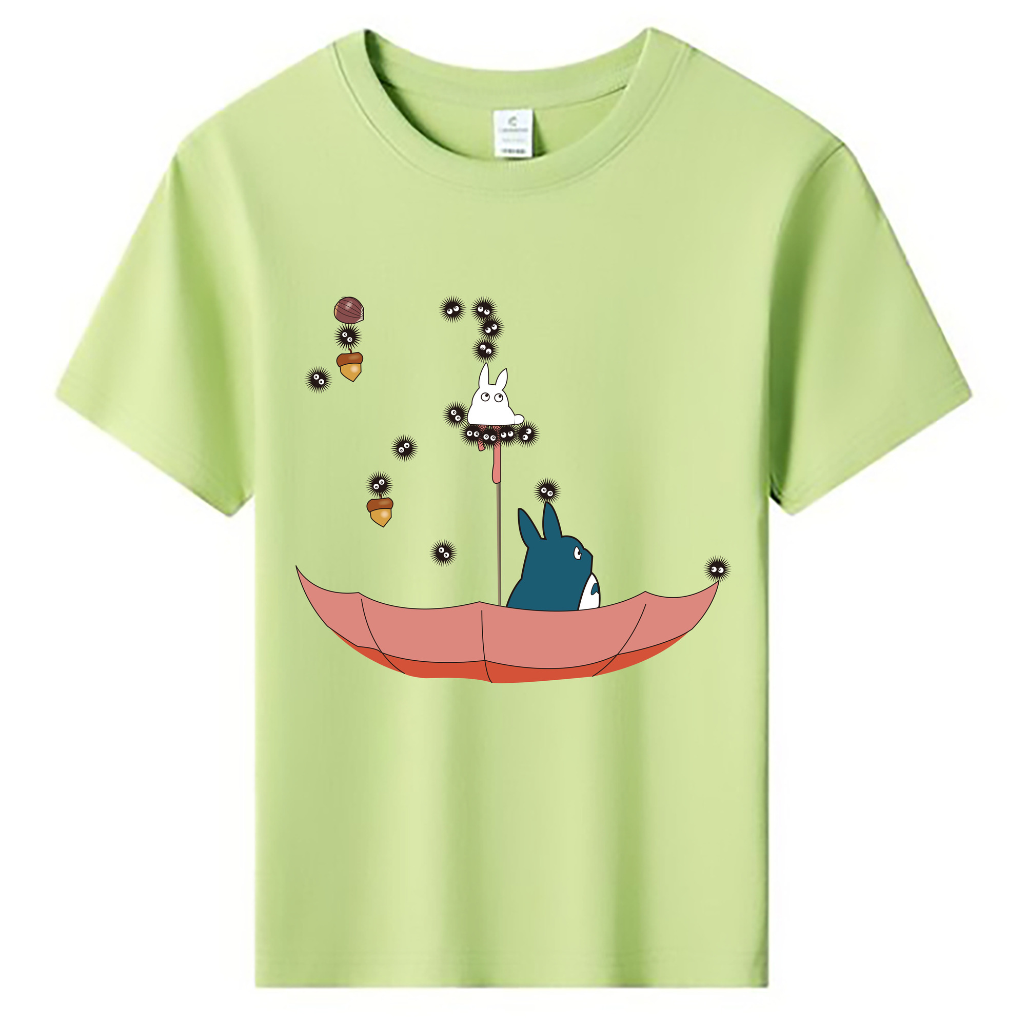 （画像用） となりのトトロ 草壁メイ 草壁サツキ My Neighbor Totoro Satsuki Kusakabe Mei Kusakabe 綿100％キッズTシャツ（フロントプリント）